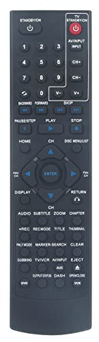 Beyution RM-SDR106U RM-SDR108U Sostituire il telecomando adatto per JVC DVD HDD Videoregistratore DR-MV99B DR-MV78BU DR-MV77SU DR-MV77S DR-MV78B DR-MV99BU VCR DR-MV7SU DVD e VCR Combo Remote