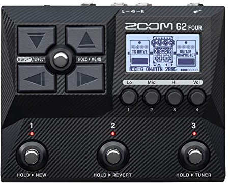 Zoom G2 Multi-Effekt-Prozessor für vier Gitarren, mehrschichtige IRs, Amp-Modellierung, 75+ integrierte Effekte, Looper, Rhythmus-Abschnitt, Tuner, Audio-Schnittstelle, leicht
