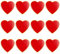 12 Pièces Broches En Coeur, Coeur Rouge Émail Broche Décoration Valentin Émail Épinglette Vêtements Broche Coeur Broches pour Vêtements Sacs Chapeaux