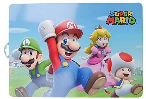 ALMACENESADAN -4863 4863 Set de Table Super Mario Bros Dimensions 43 x 29 cm Produit réutilisable sans BPA, Multicolore (8435510348632)