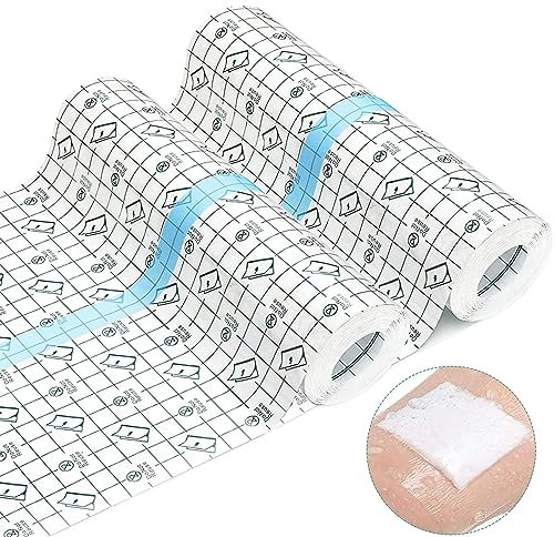BURGEON 2 PCS Duschpflaster Wasserfest Pflaster 15cm x 1m, Tattoo Folie Heilung, Wasserdicht Transparent Bandage, Tattoo Pflaster, Medizinisches Klebeband, Second Skin, für Sport, Duschen, Schwimmen