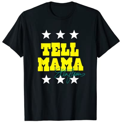 Etta James Tell Mama Yellow and White Stars T-Shirt