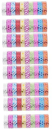 EXCEART 80 Stk Glitzerband Glitzernde Washi-tapes Liebe Herzband Bänder Mit Leopardenmuster Glänzendes Bastelband Regenbogen-papierband Geschenk Das Album Weihnachten Washi Glitzerpuder