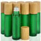 Essential Oil Roller Bottles 10pcs Frosted Essential Oils Roller Bottles 10ml Refillable Empty Glass Roller Bottles with Stainless Steel Balls and Bamboo Lid (Green)
