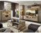 Wohnmöbel Set Wohnwand braun 5-teilig Modern, 1 Couchtisch, 1 Vitrine, 1 Highboard, 1 Lowboard, 1 Wandboard