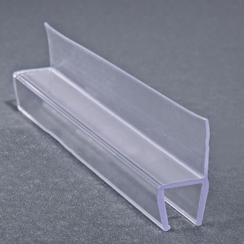 2 sellos de puerta de ducha, tira de sellado de plástico para mampara de ducha, sello de repuesto de 50 cm, sello de puerta de ducha de 6/8/10/12/15 mm, deflector de agua (10 mm)
