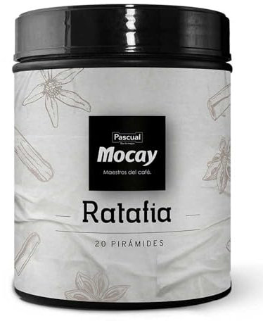Caffé Mocay – Infusión Ratafía: Hierbas Mediterráneas – Pack 2 Latas de 20 Pirámides – 40 Pirámides Compostables