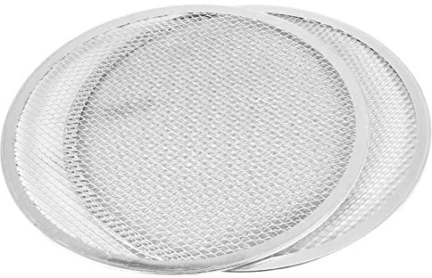 Littlecatch 2PCS Pizza Screen, Pizza Pan,Round Baking Pan for Oven, Pizza Tray, 12 Inch Seamless-Rim Aluminum Non Stick Baking Screen