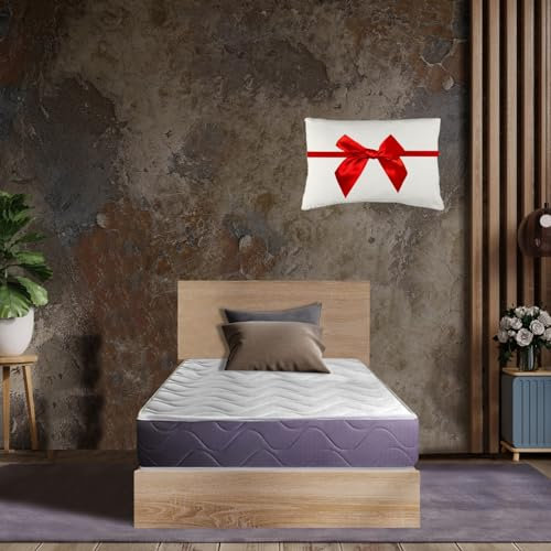 vimavì Matratze 90x190 - Matratze aus Memory Schaum - Wasserschaum - 7 Zonen - 1 Kostenloses Kissen - Höhe 24 cm - Ergonomische - Medizinisches Gerät - Matratzen Produziert in Italy – Naos