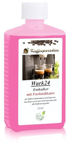 Wark24 Universal Entkalker 125 ml, mit Farbindikator, 100% biologisch abbaubar und umweltfreundlich, für Kaffeevollautomaten, Bügeleisen & Wasserkocher