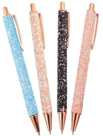 NUOBESTY 12 Stk Kugelschreiber schreibutensilien schreibkladde kids Diamantstift Stifte Schreibstift aus Metall Druckstift Unternehmen Stift Souvenir Werbestift Pu
