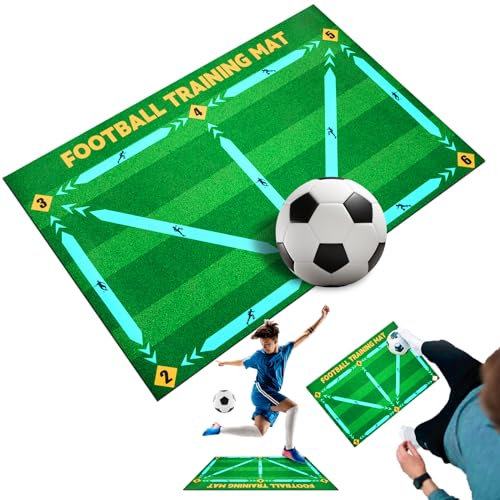 Pipihome Football Training Mat XL 90x60cm, Footballs Gifts for Boys, Football Training Equipment for Dribble, Ball Control, Football Gifts for Boys, Kids,Girls & Him