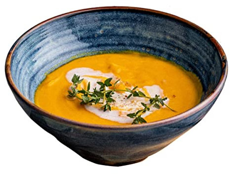 BGFYUSF Bol Ramen en céramique, Bol à Salade Bleu rétro de 8 Pouces, Bols de 32 Oz, Bol à Soupe pour Nouilles Udon, Soba, Soupe Miso