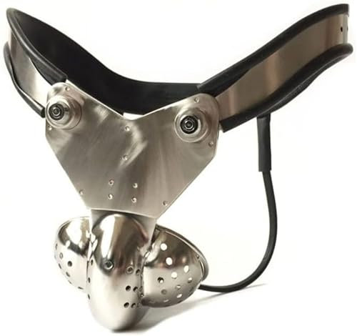 PPEEVOLERU Männliche Keuschheitsgürtel Edelstahl Verstellbare Stealth Keuschheit Käfige BDSM Bondage -Gerät Für Männer Sex Spielzeug Hahnkäfige Keuschheitsgeräte 3 -Jahres -Garantie,Waist 108~114cm