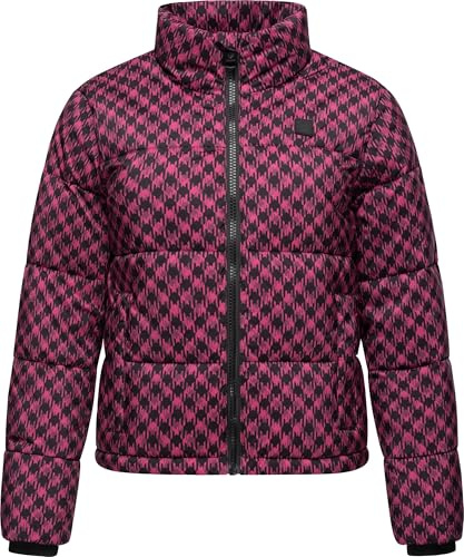 Ragwear Damen Steppjacke warme Winterjacke wasserdicht kurz mit angesagtem Hahnentritt Muster Serah Print YOUMODO XS-6XL