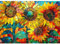 Sunflower Jigsaw Puzzle 1000 Pieces for Adults DIY Jigsaw Puzzles Gift for Children - Sunflowers in Mosaic Style