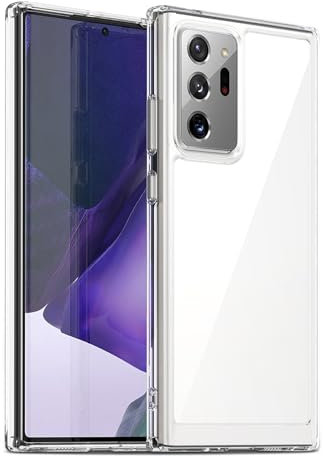 Liisooka Cover per Samsung Galaxy Note 20 Ultra, Custodia in TPU Antiurto Sottile di Livello Militare, Resistente all'ingiallimento, Custodia per Telefono in PC Rigido, Retro Antigraffio, Trasparente