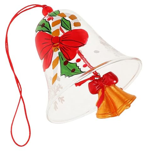 MOBUTOFU Vintage-Stil Weihnachten Windspiel Glas Glocke Windspiel Für Fenster