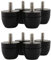 Huhudyy Pack of 8 Aluminium Shockproof Spike Pads Insulation Stand Feet Amplifier Speaker Player Subwoofer Suspension Foot Pads, Black