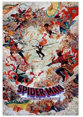 doegka Filmposter Spiderman über den Spider-Verse, Leinwandposter, Schlafzimmer, Dekoration, Landschaft, Büro, Raumdekoration, Geschenk, 50 x 75 cm