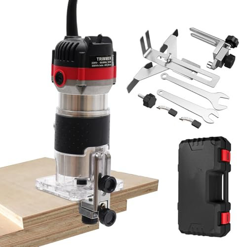 1/4 Electric Holzfräse Kantenfräse Holzbearbeitung Oberfräse Holz Laminergerät Router Verbinder für Handwerk 30000RPM 6,35 mm