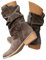 Memmyly Stivaletti da donna, stivali medi alti, caldi, invernali western, eleganti e confortevoli, nero, marrone, beige, caffè, stivale a metà polpaccio, moda comfort, punta rotonda da cowgirl con