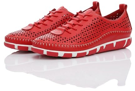 Gemini Damen Schnürschuh rot