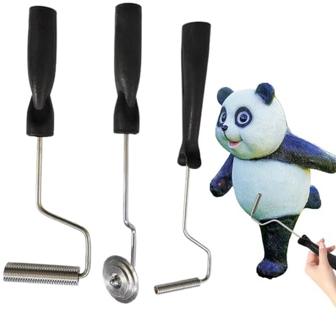 Outils de rouleau en fibre de verre,rouleau en fibre de verre - 3x rouleau à peinture en alliage d'aluminium - Ensemble de rouleaux à bulles de stratification en fibre de verre, outil de palette à bul