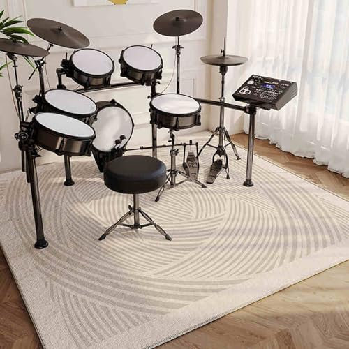 Schlagzeugteppich Drum Teppich Schallschutz Teppich Schlagzeug Teppich 120 x 100 cm Professioneller Trommelteppich Antivibrationsmatten für Musikinstrumente Schallschutz Akustik Trommel Teppich