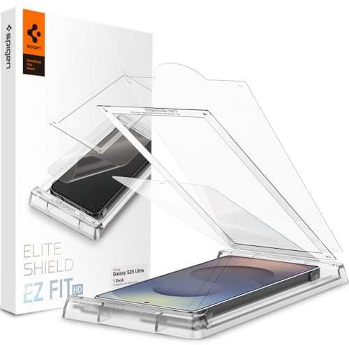 Spigen Elite Shield HD for Samsung Galaxy S25 ULTRA Screen Protector (2025) Case Friendly Flexible Film with Auto Align install kit - [1 PACK]