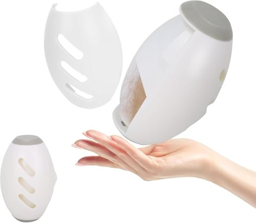 Wiederverwendbar Fusselrolle, Tragbarer Tierhaarentferner Fusselrolle, Waschbare Klebrige Gel Fusselrolle Ball für Haustier Haar, Wiederverwendbarer Fusselroller für Kleidung,Reisen,Haus (Weiß)