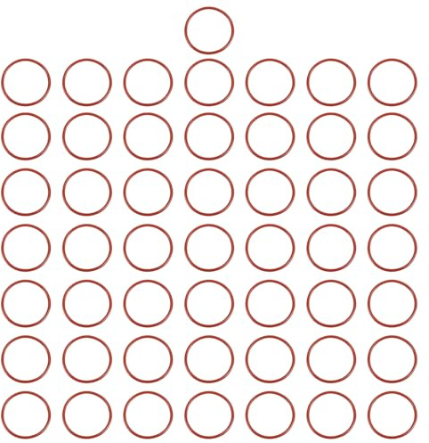 QUARKZMAN 50 Stück O Ring Dichtungsringe 32mm x 36mm x 2mm Gummischeiben Dichtung Seals Gummiringe VMQ Unterlegscheiben für Auto Wasserhahn Hochdruckreiniger Luft Gas Rohr Reparatur, Rot