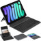 HOU Keyboard Case for iPad Mini 7th (A17 Pro, 2024) & 6th (2021) 8.3-inch, Ultra Slim Folio Type of Keyboard, Power Display, Magnetic Protective Cover Support iPad Mini 6/7