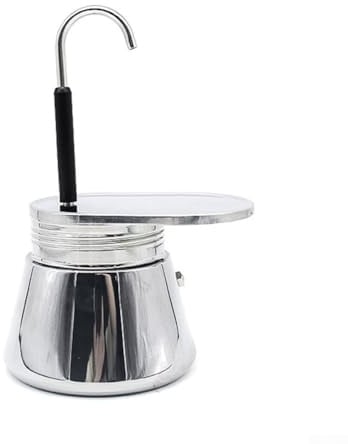Gdfnmogo Caffettiera in acciaio inox, 50 ml, con beccuccio singolo, per uso domestico o ufficio, compatibile con gas, elettrico e induzione