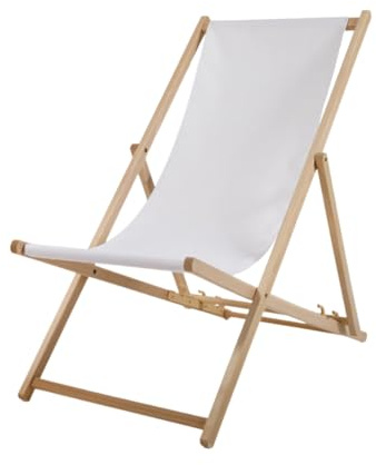 INDUSTORM Sonnenliege Klappbar aus Buchenholz – Gartenliege bis 130 kg, Liegestuhl Holz Klappbar, Verstellbare Rückenlehne, Leicht & Kompakt, Strandliege für Garten, Terrasse & Camping