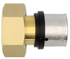 Pipetec Pressfitting Verschraubung Übergang 26x3 mm 1 Zoll Innengewinde TH Kontur Verbundrohr, DVGW, TH-Profil