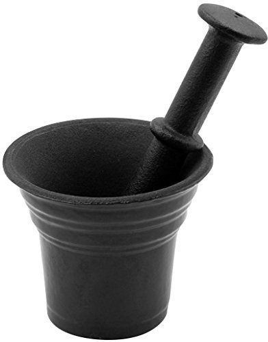 Gusseisen Mörser mit Stößel Gewürzmühle Gewürzmörsel Kinghoff KH-1196 Maße: Ø11 x 9cm