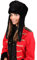 O21354 schwarz Damen Herren Fellmütze Kosakenhut Kosakenmütze