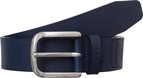 BRAX Herren MASTERPIECE Büffelleder uni Schließe American Silver Gürtel,, per pack Blau (navy 22), 95|#95|#675 (Herstellergröße: 95)