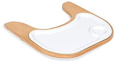 PINOLINO Essbrett für Treppenstuhl Thilo, mit herausnehmbarem Tablett aus ABS, für Babys und Kinder von ½ – 3 Jahren, aus massivem Holz, 158002, transparent