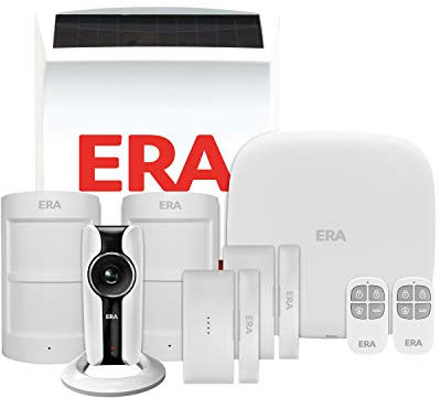 ERA HomeGuard Pro - Home Security Burglar Alarm System - Smart Wireless House Alarm Google & Alexa Compatible - Smartphone Control - HD Security Camera - Easy Install [9pc Small Home Camera Kit]