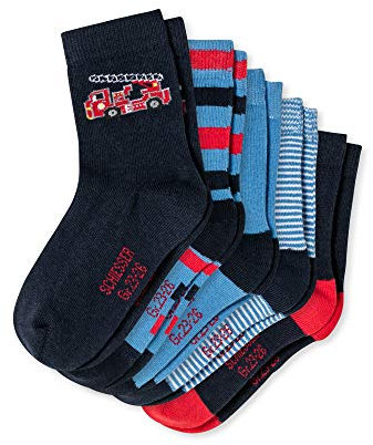 Schiesser Jungen Kinder Kids Größe 19 Bis 34 Strümpfe Socken - 5er PACK, Sortiert 1_173048, 19-22 EU