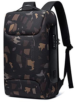 FANDARE Laptop Backpack Business Anti-Theft Daypacks Travel Large Backpack with USB Charging Port Waterproof College School Computer Bag Bookbag for Women & Men Fits 15.6 Inch Notebook Camo