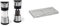Cole & Mason H306598P Horsham Chrome Salt and Pepper Mills / H306119 Ramsgate Clear Salt and Pepper Mill Tray | Bundle | Lifetime Mechanism Guarantee - Mills