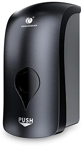 1000ML dispenser sapone schiuma a muro manuale, dispenser sapone bagno cucina, CHUANGDIAN (Grigio Scuro)