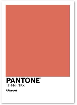 Nordic Pantone Pink Orange Grüne weiße weiße minimalistische Wandkunst Leinwand Malerei und Drucke Wandbild for Wohnzimmerdekoration (Color : 7, Size : 50X70cm No Framed)