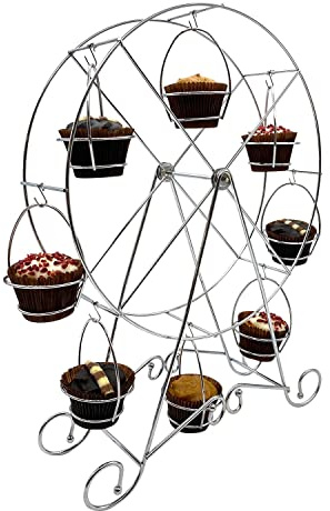 Yolli Silver Ferris Wheel Cake/Cupcake Stand - (1Pk)