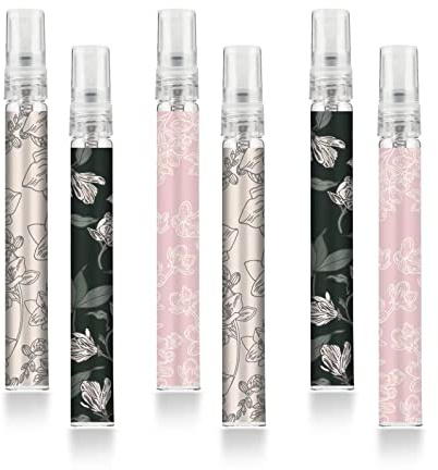 Facewegen 6 Pcs Portable Travel Refillable Perfume Atomizer Bottle,10ml Perfume Atomiser Bottles,Fragrance Spray Bottle, Scent Pump Case for Women and Men