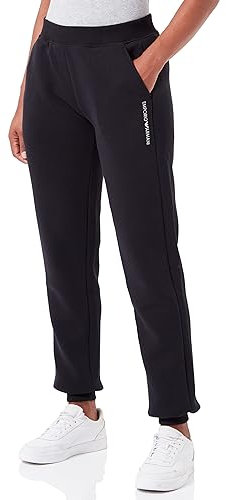 Emporio Armani Damen Emporio Armani Women's With Cuffs Iconic Terry Sweatpants, Schwarz, L EU