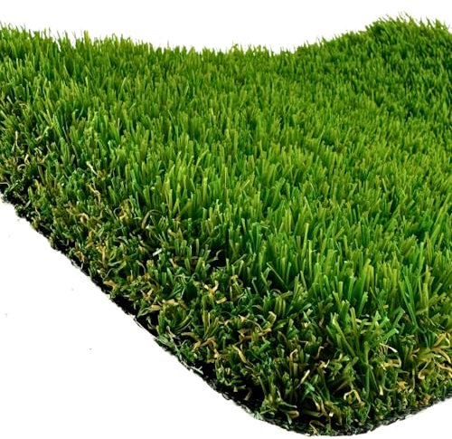 Cesped Artificial en Rollos, 30mm de Altura. Super Mullido, Ideal para Niños, Mascotas, Terrazas, Piscinas. Mod Málaga (2mx10m = 20m2)